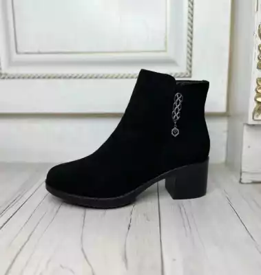Низкие ботинки, женские, M90125, 36-40, черные, замша